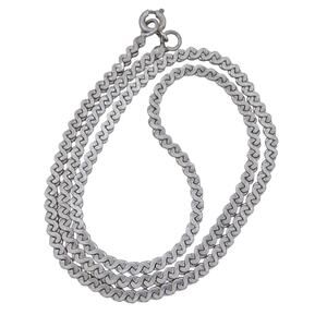 Serpentine S Link Chain Necklace | Vintage Sterling Silver 925 | 15"